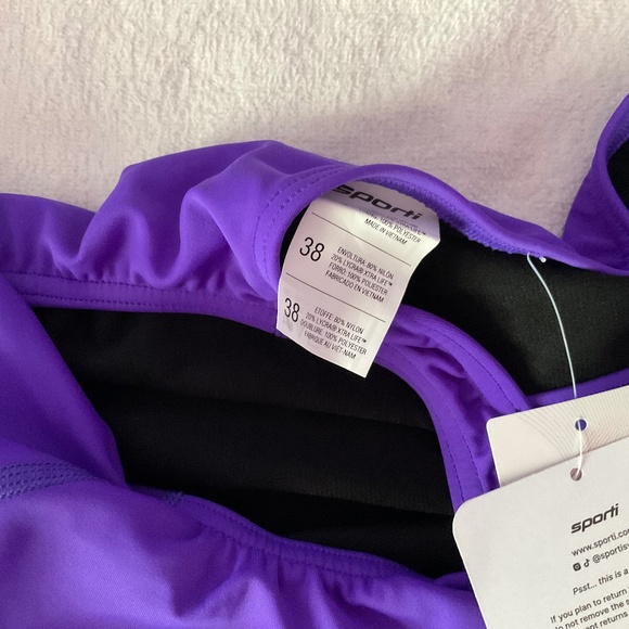 Misses Lot of 2 Sporti Swimsuits size 38 1 Purple & 1 Blue BNWT - Picture 4 of 7